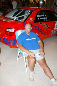 Mark Utecht at the Mall of America rally car display.