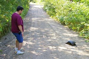 Jim Konkler vs. the snapping turtle