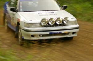 Mike Wray / Don DeRose Subaru Legacy Sport comes through the final corner of Halverson Lake, SS1.