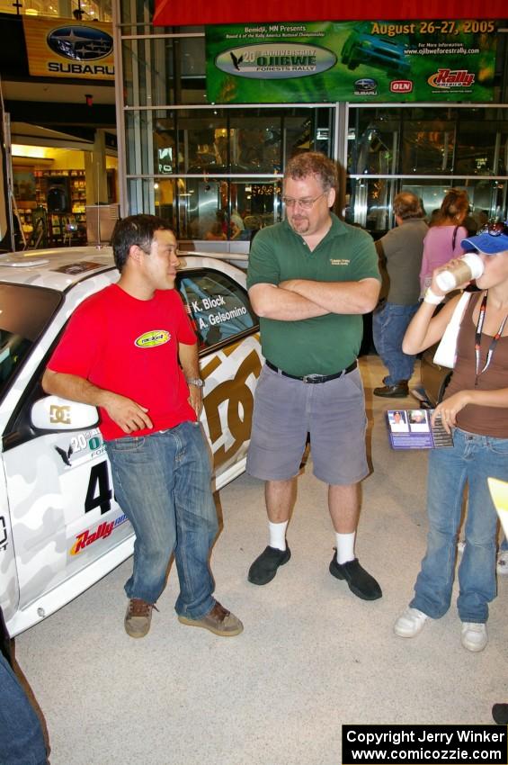 J.B. Niday and Rick Hintz discuss the success of the Mall of America rally car display.