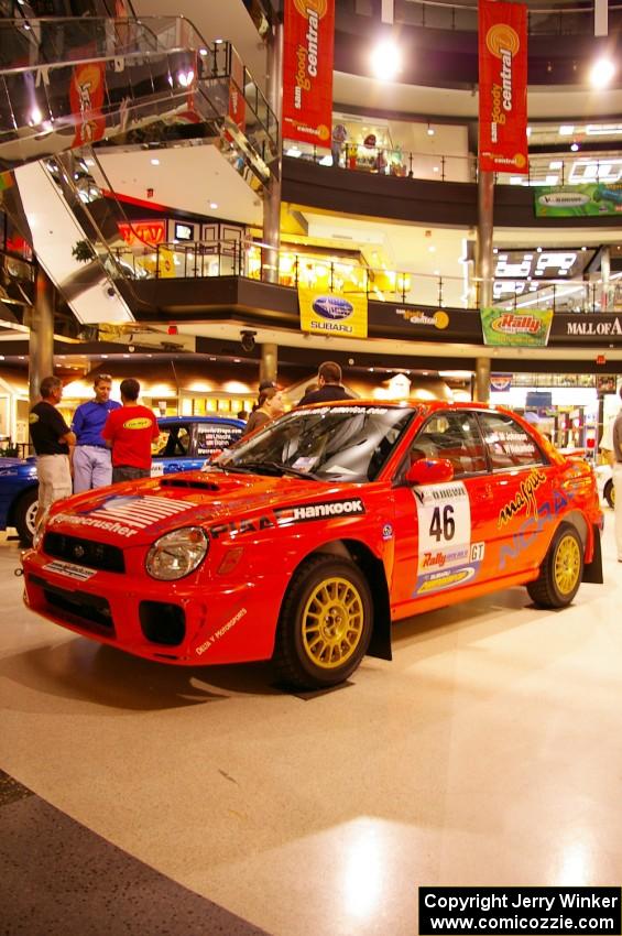 Matthew Johnson / Wendy Nakamoto Subaru WRX on display at the Mall of America (1).