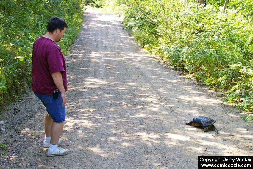 Jim Konkler vs. the snapping turtle