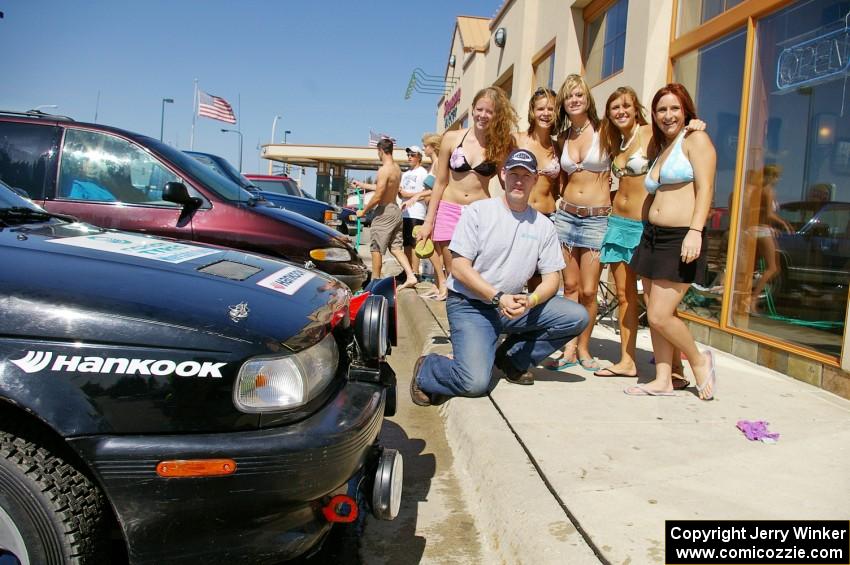 Brian Dondlinger / Dave Parps Nissan Sentra SE-R and high-school tennis car wash girls.