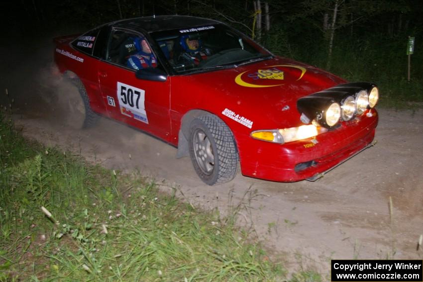 Micah Wiitala / Jason Takkunen Mitsubishi Eclipse prepares for a 90-right on SS4.