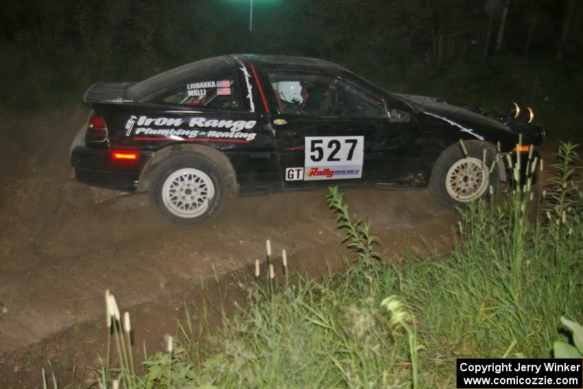 Craig Walli / Jonah Liubakka Eagle Talon at speed through a 90-right on SS4. They were a DNF by the rally's end.