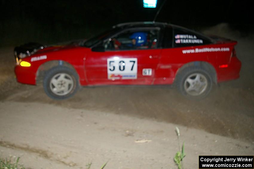 Micah Wiitala / Jason Takkunen Mitsubishi Eclipse at speed through a 90-left on SS6.