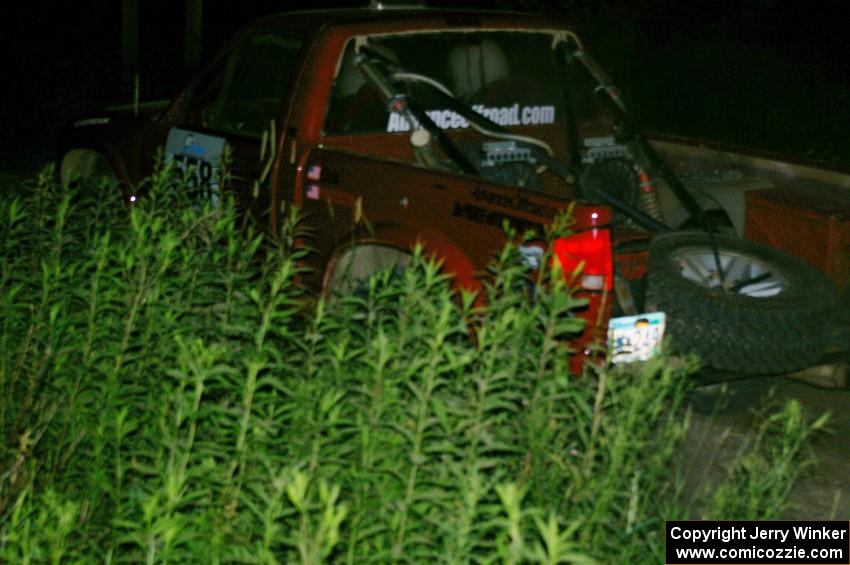 Jim Cox / Ryan LaMothe Chevy S-10 blast away from a 90-left on SS6.