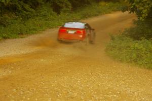 Cary Kendall / Scott Friberg at speed in their Eagle Talon on an uphill section of SS2, Spur 2.