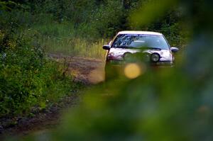 Micah Wiitala / Jason Takkunen Mitsubishi Eclipse GSX comes uphill out of a 90-right on SS2, Spur 2.