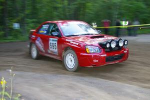 John Cirisan / Josh Hamacher Subaru WRX drifts through a 90-right SS2, Spur 2.