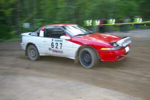 Marcin Kowalski / Maciej Sawicki Mitsubishi Eclipse GST drifts through a 90-right on SS2, Spur 2.