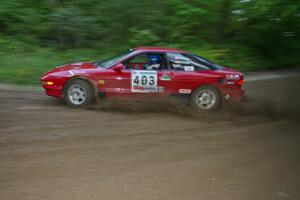 Erick Nelson / Greg Messler Ford Probe GT at speed through a 90-right on SS2, Spur 2.