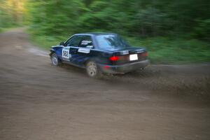 Brian Dondlinger / Dave Parps Nissan Sentra SE-R drifts through a 90-right on SS2, Spur 2.