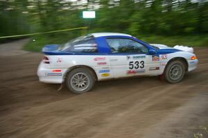 Paul Ritchie / Drew Ritchie Mitsubishi Eclipse GSX drifts through a 90-right on on SS2, Spur 2.