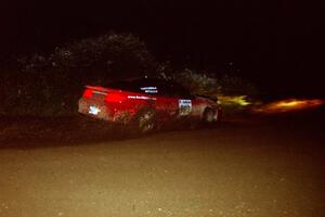 Micah Wiitala / Jason Takkunen Mitsubishi Eclipse GSX drifts through a 90-left on SS7, Blue Trail.