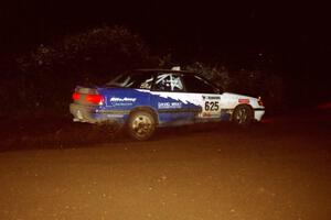 Mike Wray / Don DeRose Subaru Legacy Sport drifts through a 90-left on SS7, Blue Trail.