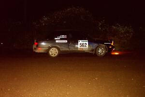 Brian Dondlinger / Dave Parps Nissan Sentra SE-R drifts through a 90-left on SS7, Blue Trail.