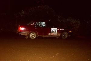 Matt Bushore / Andy Bushore VW Jetta drifts through a 90-left on SS7, Blue Trail.