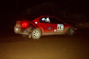 Sans Thompson / Craig Marr Dodge Neon ACR drifts through a 90-left on SS7, Blue Trail.