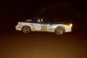 Paul Ritchie / Drew Ritchie Mitsubishi Eclipse GSX drifts through a 90-left on SS7, Blue Trail.