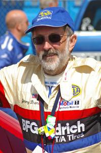 Veteran navigator Jimmy Brandt at day two parc expose at Bemidji Speedway.