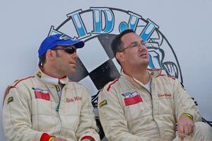 Rick Hintz and brother Dave Hintz discuss their day two plan of attack at the Bemidji Speedway.