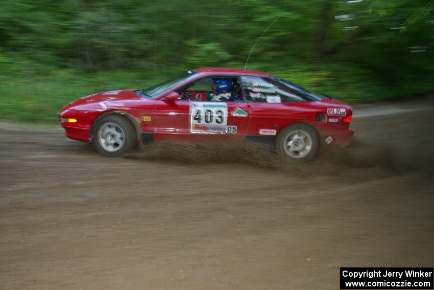 Erick Nelson / Greg Messler Ford Probe GT at speed through a 90-right on SS2, Spur 2.