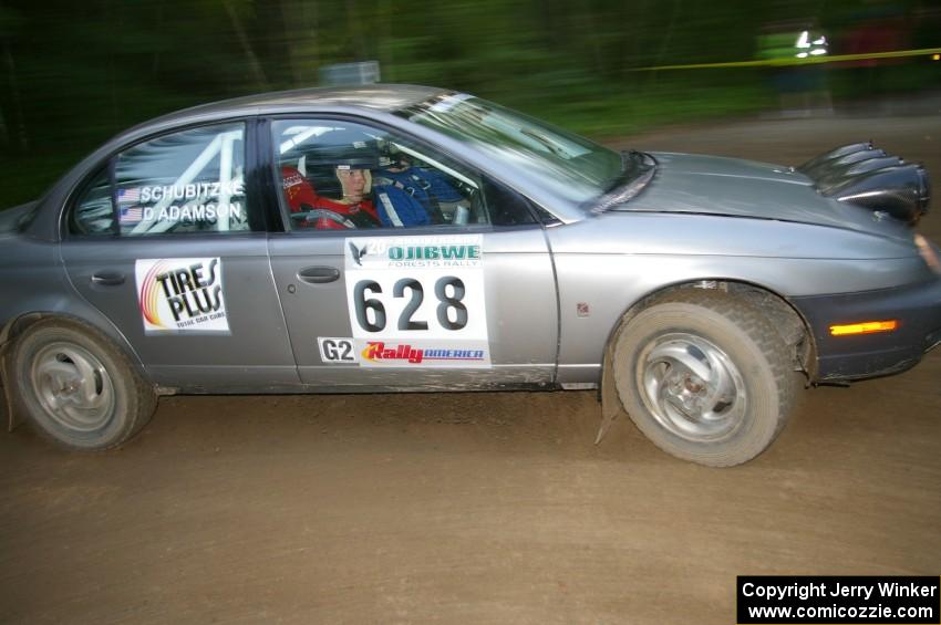 Dan Adamson / Jeremiah Schubitzke Saturn SL2 through a 90-right on SS2, Spur 2.