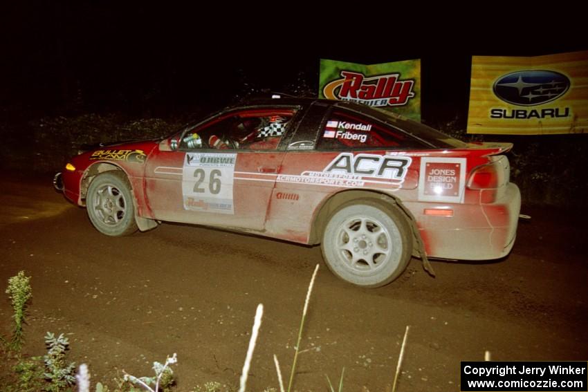 Cary Kendall / Scott Friberg come out of a 90-left on SS7, Blue Trail, in their Eagle Talon.