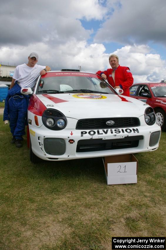 Yurek Cienkosz / Lukasz Szela Subaru Impreza RS at parc expose day two at Bemidji Speedway.