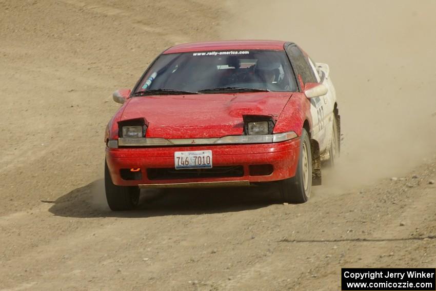 Marcin Kowalski / Maciek Sawicki Mitsubishi Eclipse GST exits out of the final corner at the Bemidji Speedway, SS8.