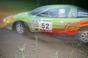 Doug Shepherd / Pete Gladysz Mitsubishi Eclipse at speed through the spectator point on SS13, Sockeye Lake.