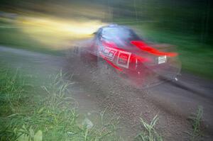 Cary Kendall / Scott Friberg Eagle Talon throws a spray of gravel through the spectator point on SS13, Sockeye Lake.