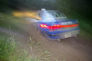 Mike Wray / Don DeRose Subaru Legacy Sport through the spectator point on SS13, Sockeye Lake.