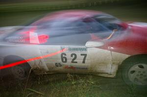 Marcin Kowalski / Maciej Sawicki Mitsubishi Eclipse GST through the spectator point on SS13, Sockeye Lake.