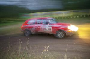 Paul Koll / Matt Wappler VW GTI through the spectator point on SS13, Sockeye Lake.