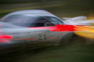 Yurek Cienkosz / Lukasz Szela Subaru Impreza RS at speed through the spectator point on SS13, Sockeye Lake.