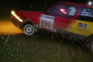 Carl Seidel / Jay Martineau VW GTI through the spectator point on SS13, Sockeye Lake.