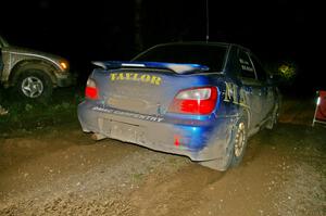 Mark McElduff / Damien Irwin Subaru WRX STi leaves the start of SS16, Perkins.