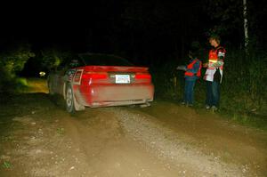 Cary Kendall / Scott Friberg Eagle Talon leaves the start of SS16, Perkins.