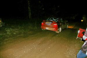 John Cirisan / Josh Hamacher Subaru WRX leaves the start of SS16, Perkins.