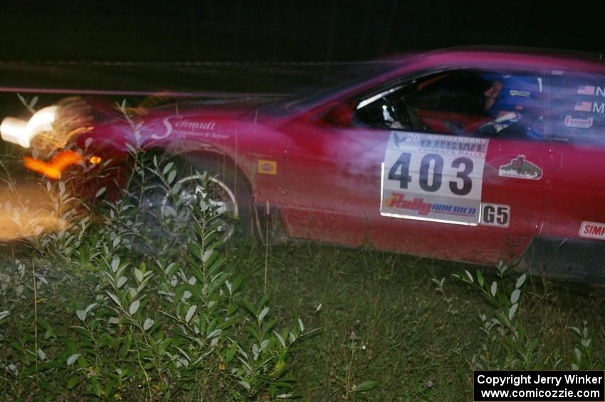 Erick Nelson / Greg Messler Ford Probe GT through the spectator point on SS13, Sockeye Lake.