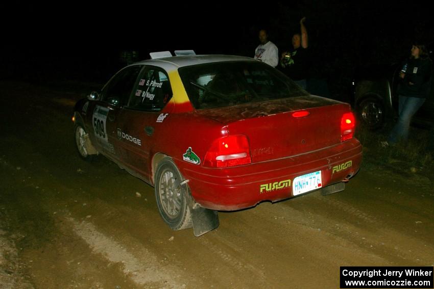 Scott Parrott / Breon Nagy Dodge Neon leaves the start of SS15, Sugar Bush.