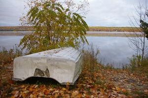 Fall colors on Huron Bay near Skanee, MI