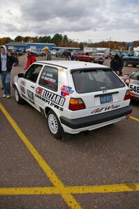 Carl Seidel / Jay Martineau VW GTI at parc expose. The car's new white paint was still fresh.