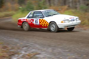 Mark Utecht / Rob Bohn	Ford Mustang heads uphill near the start of SS1, Herman.