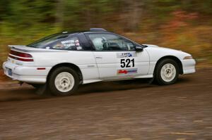 Chris Czyzio / Bob Martin Mitsubishi Eclipse GSX heads uphill near the start of SS1, Herman.