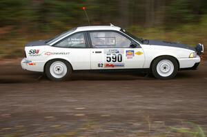 Joel Sanford / Jeff Hribar Chevy Cavalier heads uphill near the start of SS1, Herman.