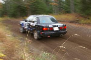 Brian Dondlinger / Dave Parps Nissan Sentra SE-R heads uphill near the start of SS1, Herman.