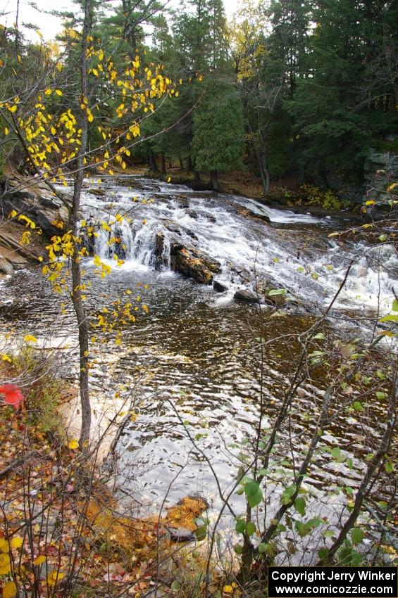 The first drop of Lower Falls of the Falls River near L'Anse, MI